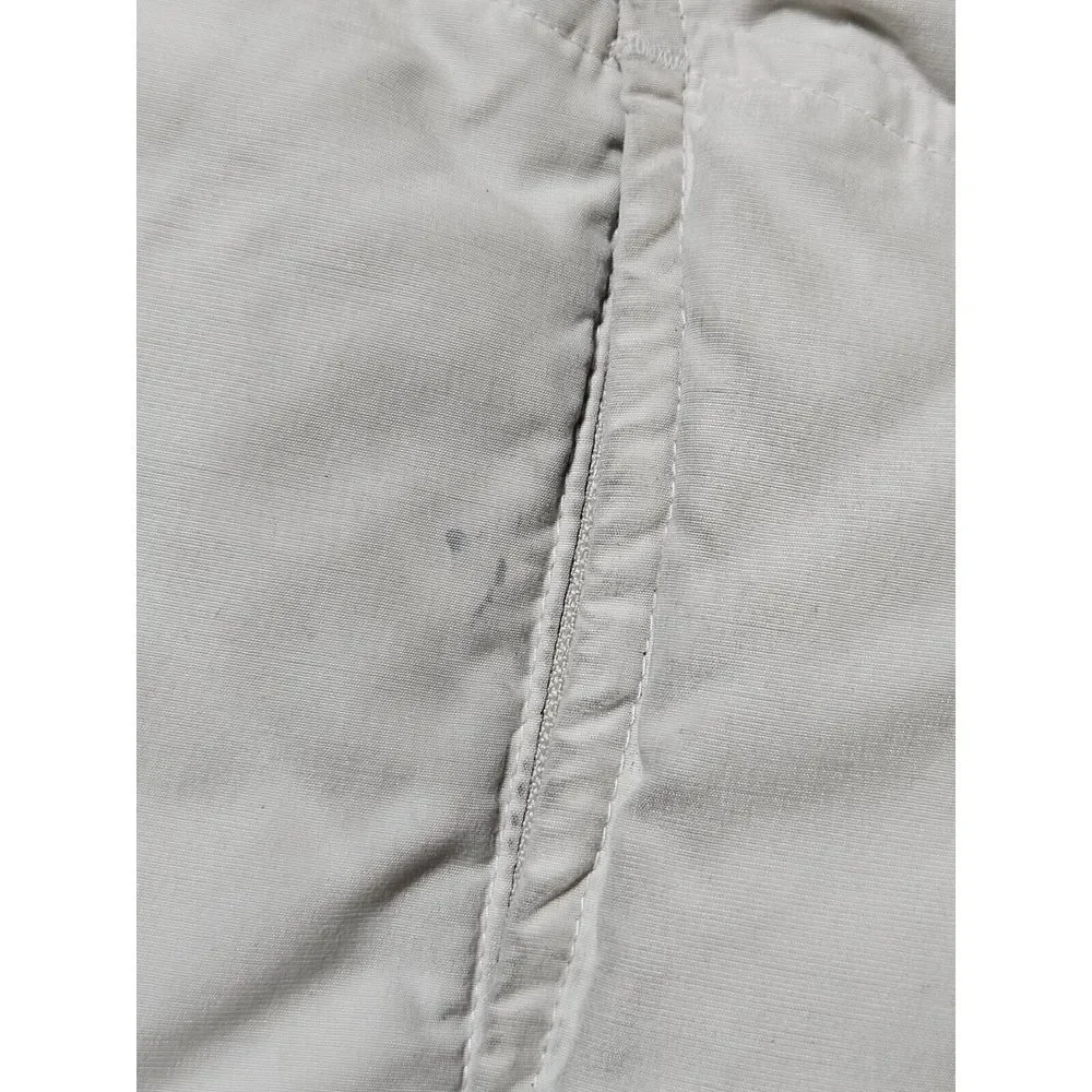 Eddie Bauer Goose Down Insulated‎ Puffer Bomber Coat Beige Women's L